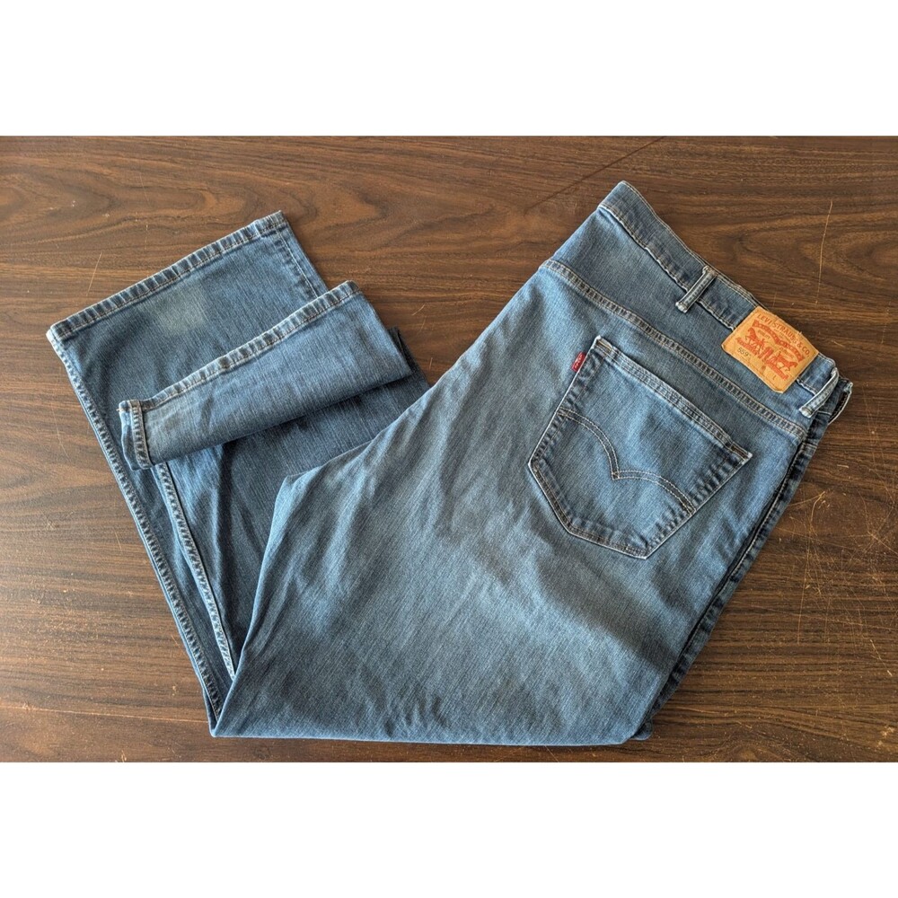 Levi's 559 Relaxed Straight Jeans Men's 54x32 Big & Tall Medium Wash Red Tab